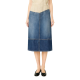 Wash Blue Denim Midi Skirt