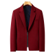 Burgundy Blazer-Style Zip Jacket