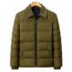 Olive Green Padded Jacket with Shearling Collar