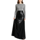 Black Faux Leather Maxi Skirt
